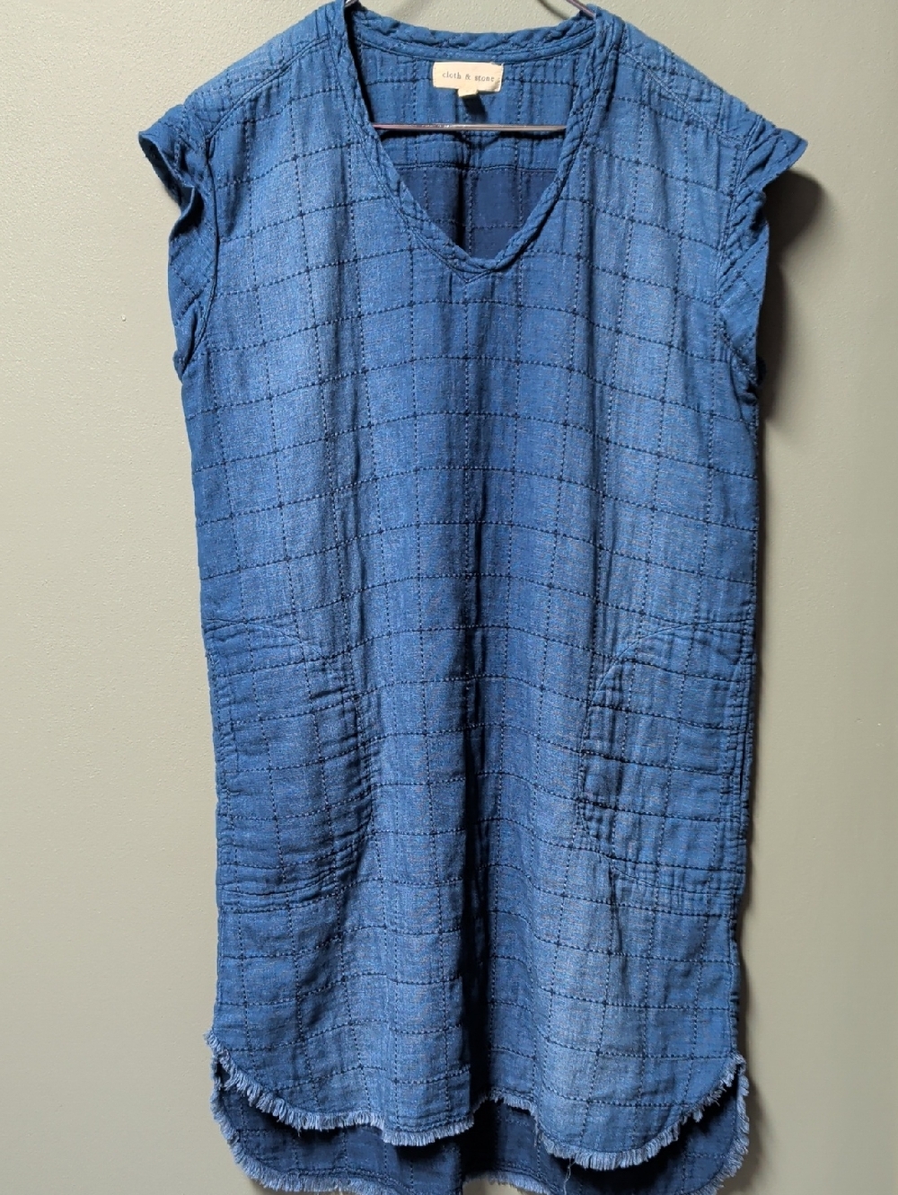Cloth and Stone Women's Large Denim tunic dress 100% cotton
